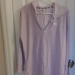 Pink after pool or beach hoodie